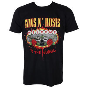 Tričko metal ROCK OFF Guns N' Roses Welcome To The Jungle černá XL