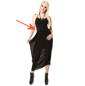 šaty dámské VIXXSIN - Misery - Black - POŠKOZENÉ - BEA105 S