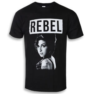 Tričko metal ROCK OFF Amy Winehouse Rebel černá S