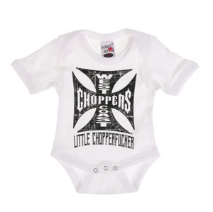 body dětské WEST COAST CHOPPERS - ONESIE LITTLE CHOPPERFUCKER BABY CREEPER - White - WCCRP002WT