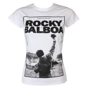 tričko dámské Rocky Balboa - It Ain´t Over - White - HYBRIS - MGM-5-ROCK013-H6-12-WH