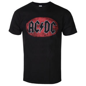 Tričko metal ROCK OFF AC-DC Oval Logo Vintage černá XXL