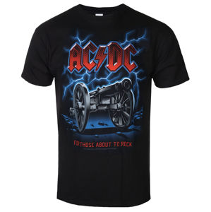 Tričko metal LIQUID BLUE AC-DC CANNON LIGHTNING černá