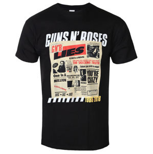 Tričko metal ROCK OFF Guns N' Roses Lies Track List černá XXL