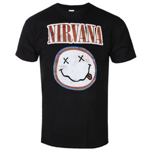 Tričko metal ROCK OFF Nirvana Distressed Logo černá