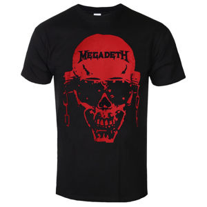 Tričko metal ROCK OFF Megadeth Contrast Red černá XXL