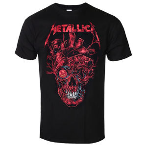 Tričko metal ROCK OFF Metallica Heart Skull černá XXL