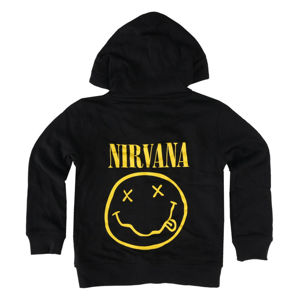 mikina s kapucí Metal-Kids Nirvana Smiley černá 140