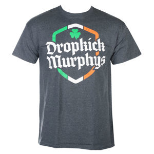tričko pánské Dropkick Murphys - Ire Shield - Dark Heather - KINGS ROAD - 20168687 XL