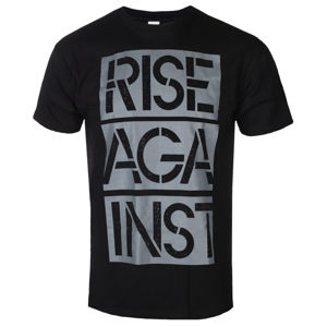 tričko pánské Rise Against - Stacked Ghost Notes Stencil - Black - KINGS ROAD - 20153220 M