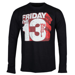 tričko pánské s dlouhým rukávem Friday The 13th - Block Logo - Black - HYBRIS - WB-19-F13TH002-H63-15-BK L