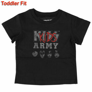 Tričko metal ROCK OFF Kiss Kids Army černá 2T