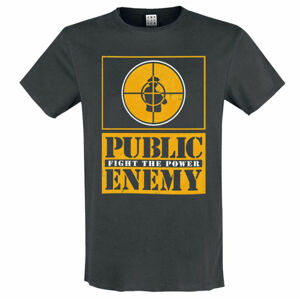 tričko pánské PUBLIC ENEMY - YELLOW FIGHT THE POWER - CHARCOAL - AMPLIFIED - ZAV210G83_CC L