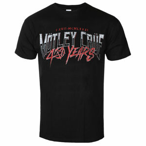 Tričko metal ROCK OFF Mötley Crüe 40 Years F&B černá S