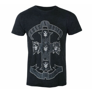 Tričko metal ROCK OFF Guns N' Roses Monochrome Cross černá XL