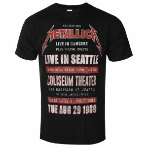 Tričko metal ROCK OFF Metallica Seattle '89 BL ECO černá L