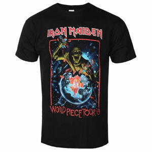 Tričko metal ROCK OFF Iron Maiden World Piece Tour '83 V1 BL černá M