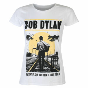 Tričko metal ROCK OFF Bob Dylan Slow Train WHT černá XL