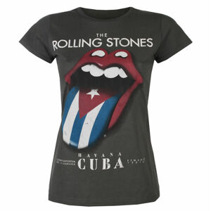 Tričko metal ROCK OFF Rolling Stones Havana Cuba CHAR černá S