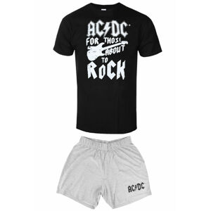 pyžamo pánské AC/DC - FTATR Guitar Uni BL/GREY - ROCK OFF - ACDCPJ95MBG L