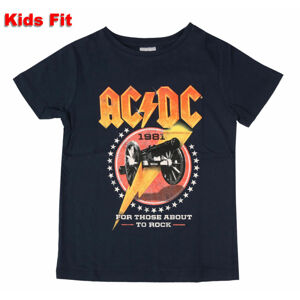 Tričko metal ROCK OFF AC-DC FTATR 81 Boys černá 7/8