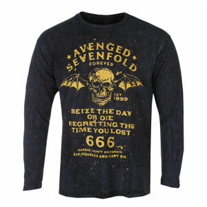 tričko pánské s dlouhým rukávem Avenged Sevenfold - Sieze The Day - BLACK - ROCK OFF - ASLST41MDD L
