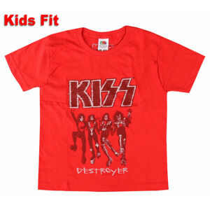 tričko dětské Kiss - Destroyer Sketch - RED - ROCK OFF - KISSTS20BR 11-12