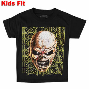 tričko dětské Iron Maiden - Big Trooper Head - BLACK - ROCK OFF - IMTEE100BB 7-8