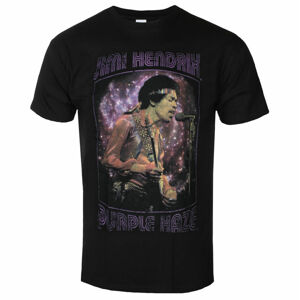 tričko pánské Jimi Hendrix - Purple Haze Frame - BLACK - ROCK OFF - JHXTS18MB L