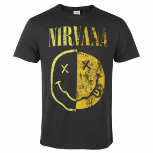Tričko metal AMPLIFIED Nirvana SPLICED SMILEY černá M