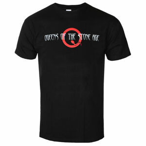 Tričko metal ROCK OFF Queens of the Stone Age Text Logo & Q černá