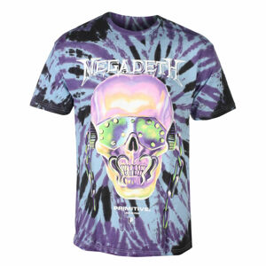 Tričko metal PRIMITIVE Megadeth Rattlehead Tie Dye černá L