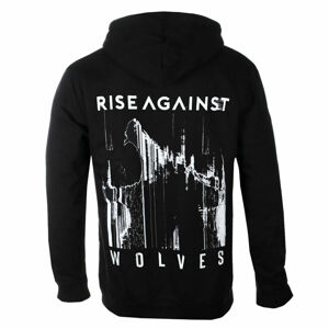 mikina s kapucí KINGS ROAD Rise Against Wolves Pocket černá L