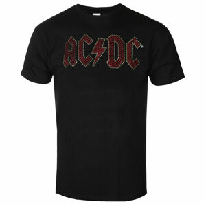 tričko pánské AC/DC - Full Colour Logo Diamante - BLACK - ROCK OFF - ACDCTS95MB XL