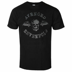 tričko pánské Avenged Sevenfold - Deathbat Diamante - BLACK - ROCK OFF - ASTS36MB XL
