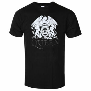 tričko pánské Queen - Crest Logo Diamante - BLACK - ROCK OFF - QUTS19MB-A M