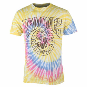 tričko pánské Ramones - Crest Psych - YELLOW - BLACK - ROCK OFF - RATS60MDD L
