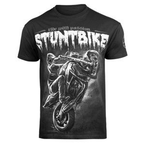 tričko ALISTAR Stuntbike černá XXL