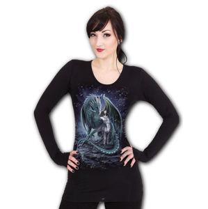 tričko dámské s dlouhým rukávem SPIRAL - PROTECTOR OF MAGIC - Black - F051F440 L