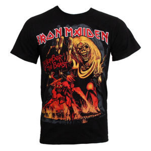 Tričko metal ROCK OFF Iron Maiden The Number of the Beast černá XXL