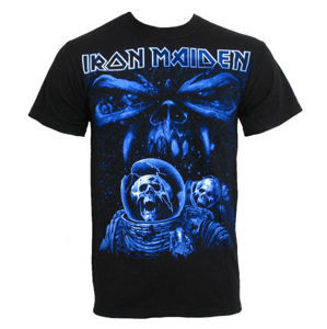 Tričko metal ROCK OFF Iron Maiden Blue Album Spaceman černá XL