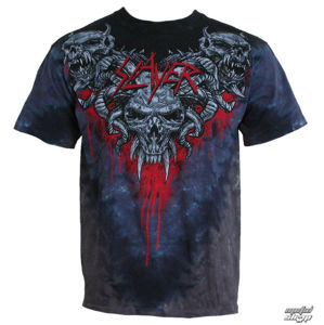 Tričko metal LIQUID BLUE Slayer Hell Awaits černá šedá
