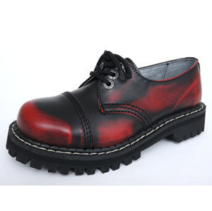 boty kožené KMM černá červená 38