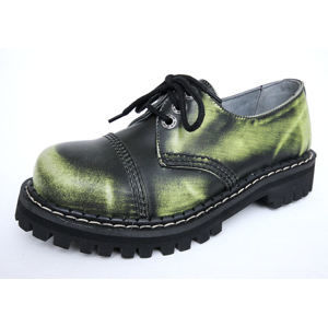 boty kožené KMM černá zelená 37