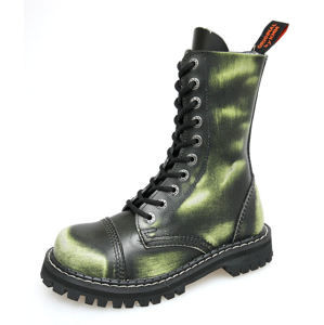 boty kožené KMM černá zelená 39