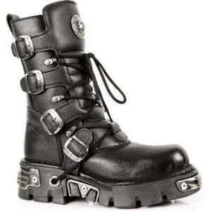 boty kožené NEW ROCK 373-S7 černá