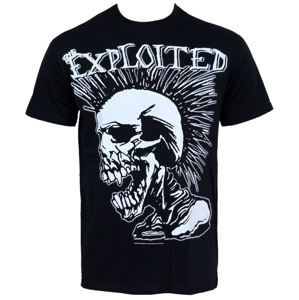 Tričko metal RAZAMATAZ Exploited Mohican Skull černá S