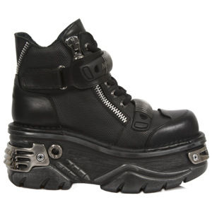 boty kožené NEW ROCK ITALI GRABADO DIAMANTE TURBO černá 41