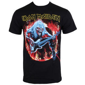 Tričko metal ROCK OFF Iron Maiden Fear Live Flames černá S