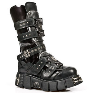 boty kožené NEW ROCK 1026-S1 černá 43